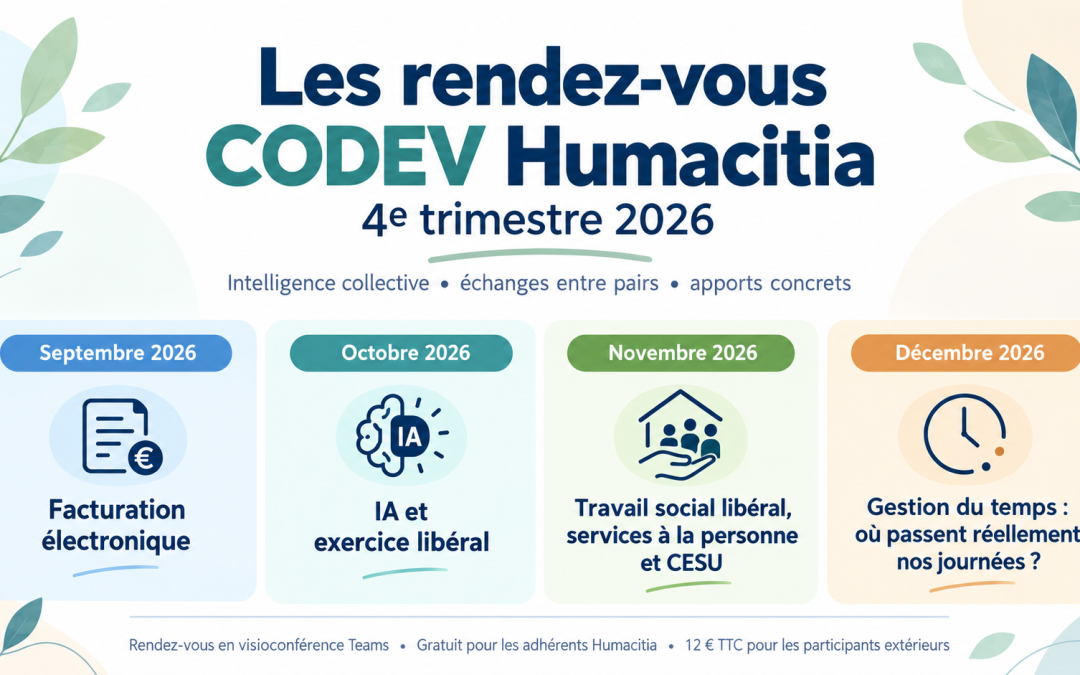 Les rendez-vous CODEV Humacitia du 4e trimestre 2026